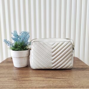 YSL Camera Bag Cream Quilted Soft Leather