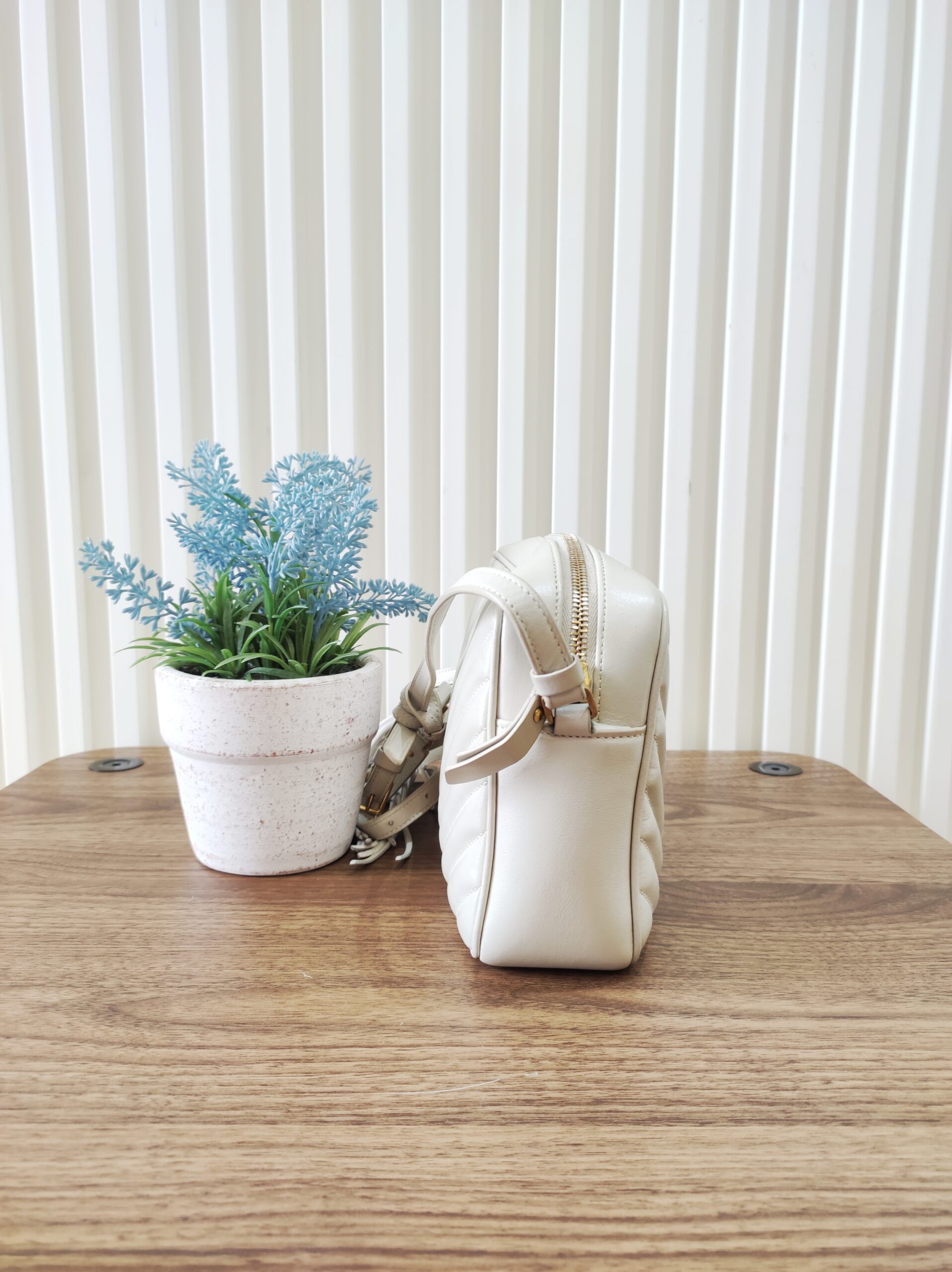 YSL Camera Bag Cream Quilted Soft Leather YSL Camera Bag Cream Quilted Soft Leather