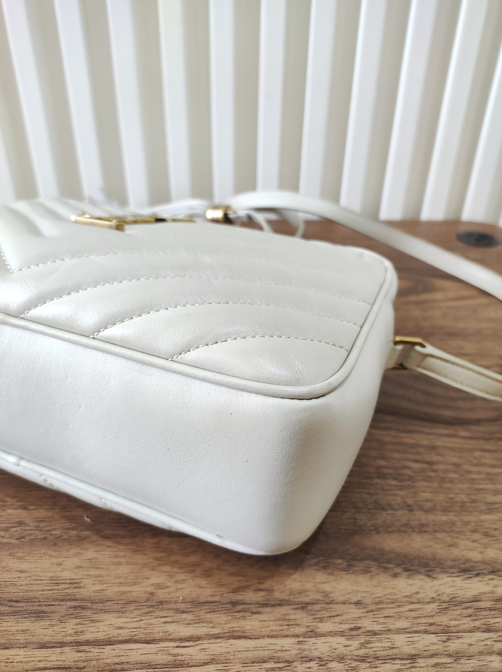 YSL Camera Bag Cream Quilted Soft Leather YSL Camera Bag Cream Quilted Soft Leather