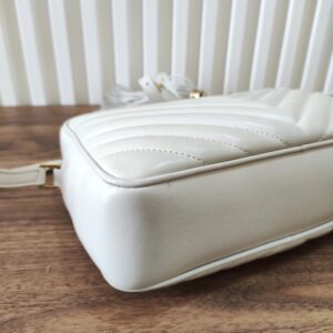 YSL Camera Bag Cream Quilted Soft Leather
