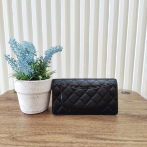 Chanel Bifold Long Wallet Caviar Leather