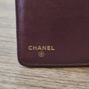 Chanel Bifold Long Wallet Caviar Leather Logo