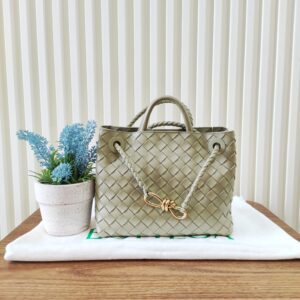 Home Bottega Veneta Andiamo Small Sage Green