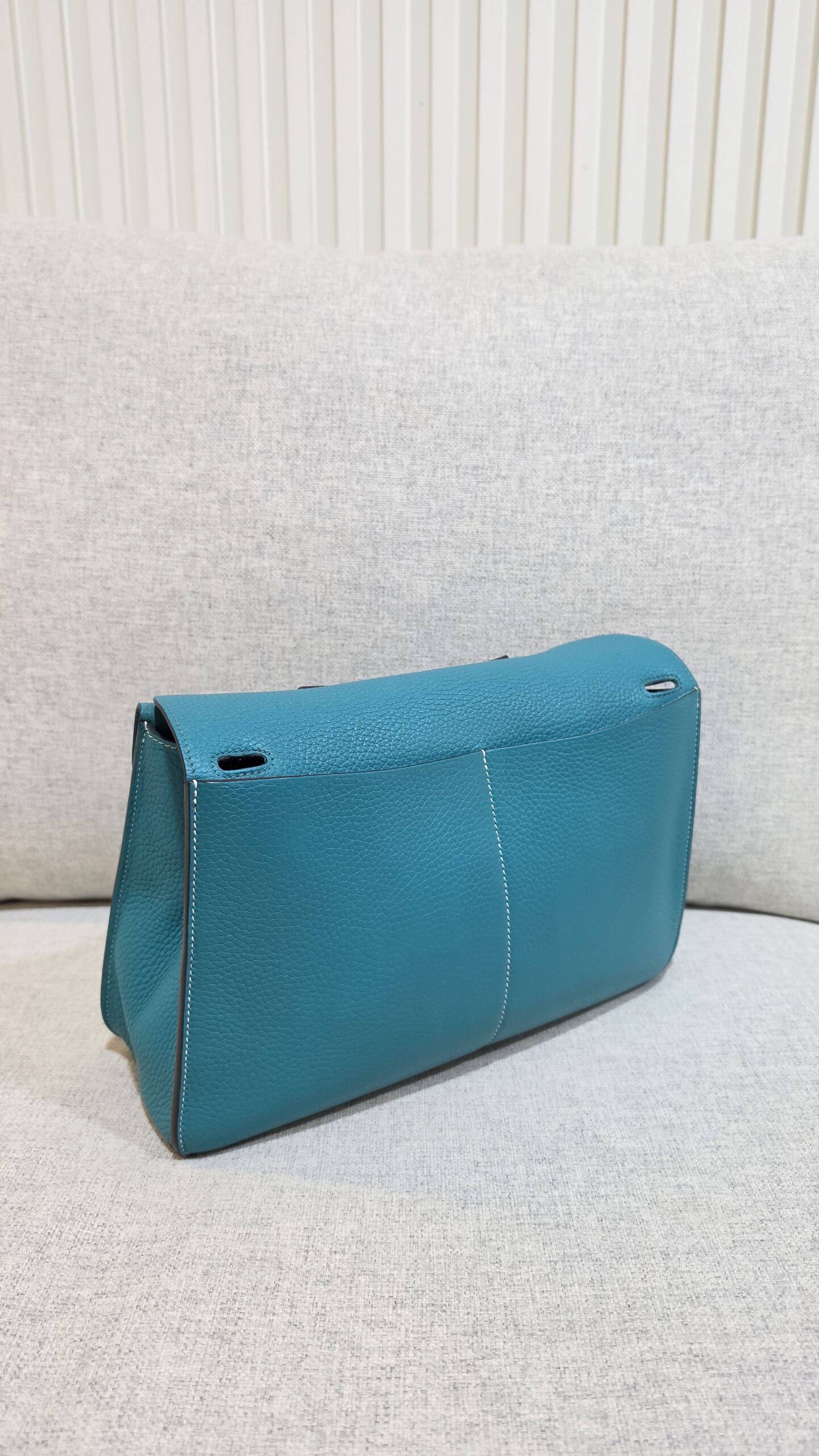 hermes halzan 31 blue lagoon togo leather phw stamp a hermes halzan 31 blue lagoon togo leather phw stamp a