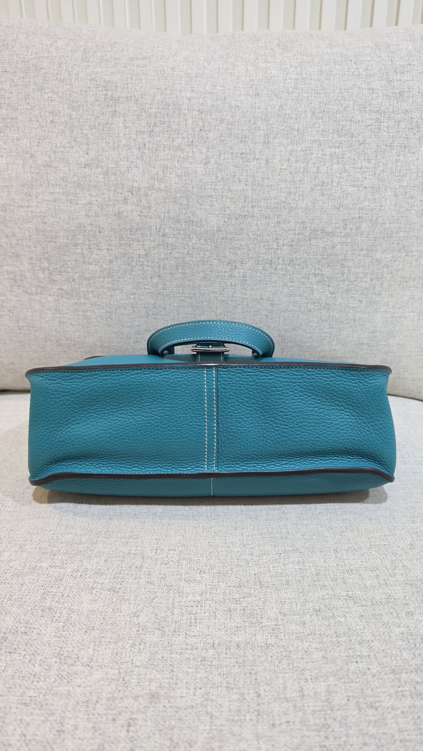 hermes halzan 31 blue lagoon togo leather phw stamp a hermes halzan 31 blue lagoon togo leather phw stamp a