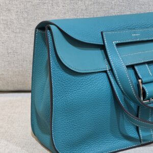 hermes halzan 31 blue lagoon togo leather phw stamp a