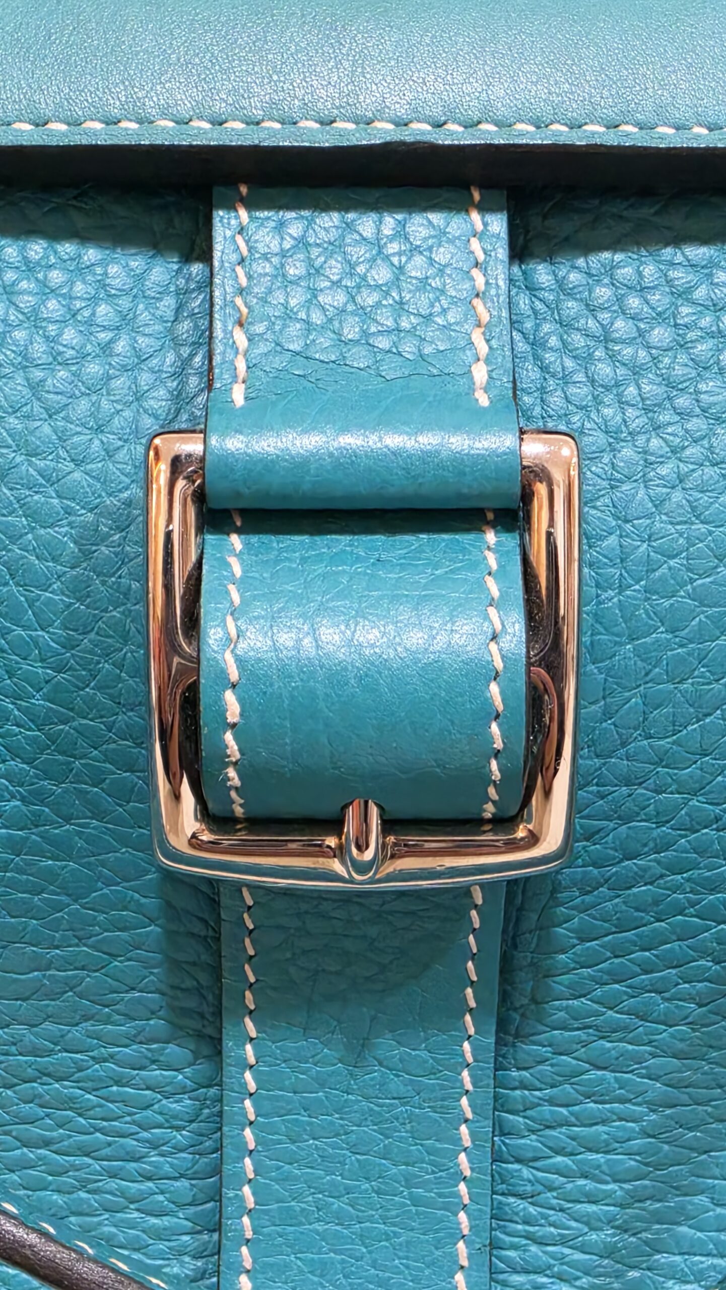 hermes halzan 31 blue lagoon togo leather phw stamp a hermes halzan 31 blue lagoon togo leather phw stamp a