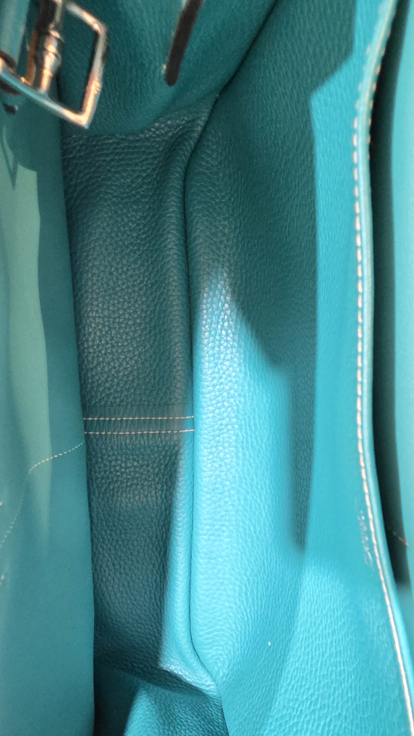 hermes halzan 31 blue lagoon togo leather phw stamp a hermes halzan 31 blue lagoon togo leather phw stamp a