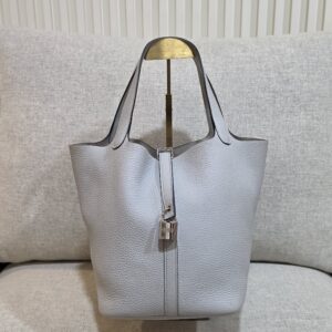 hermes picotin 22 blue pale phw stamp z