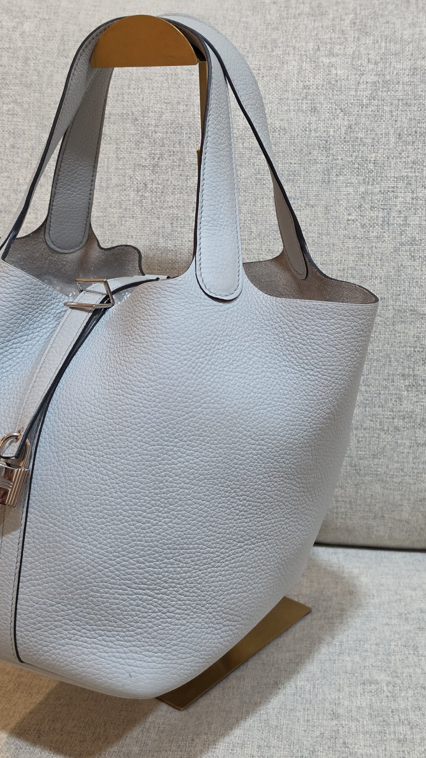 hermes picotin 22 blue pale phw stamp z hermes picotin 22 blue pale phw stamp z