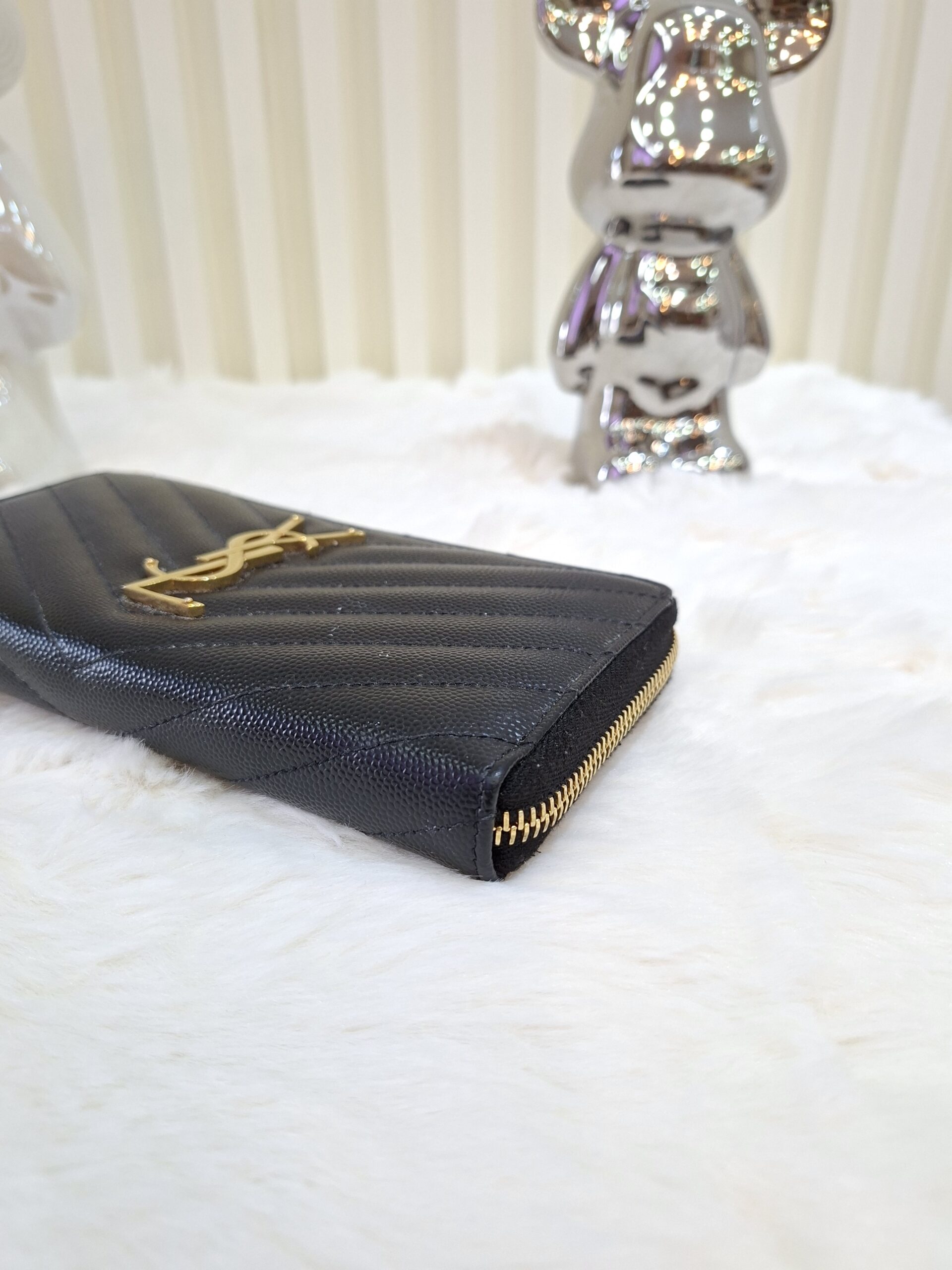 ysl black all zip long wallet ghw ysl black all zip long wallet ghw