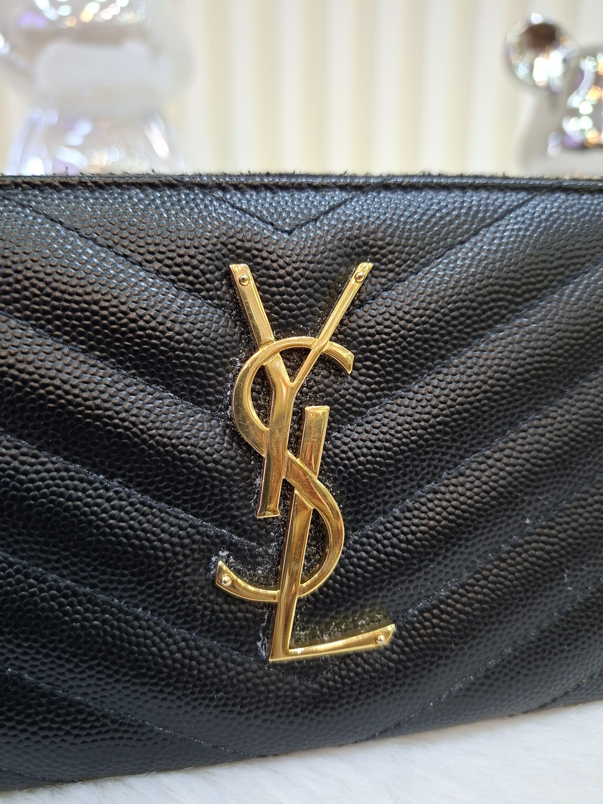ysl black all zip long wallet ghw ysl black all zip long wallet ghw
