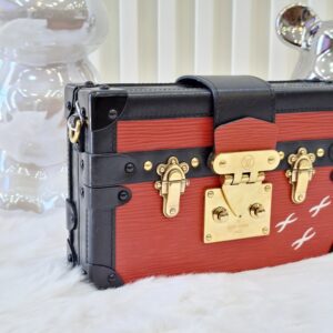 lv petite malle red epi leather ghw