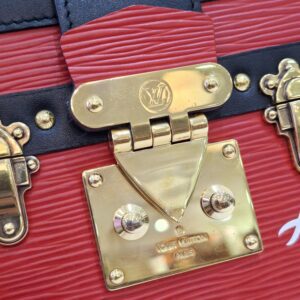 lv petite malle red epi leather ghw