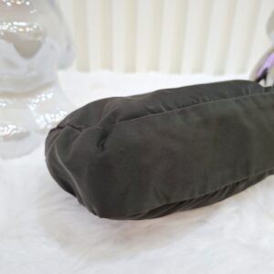 prada dark green pouch tessuto