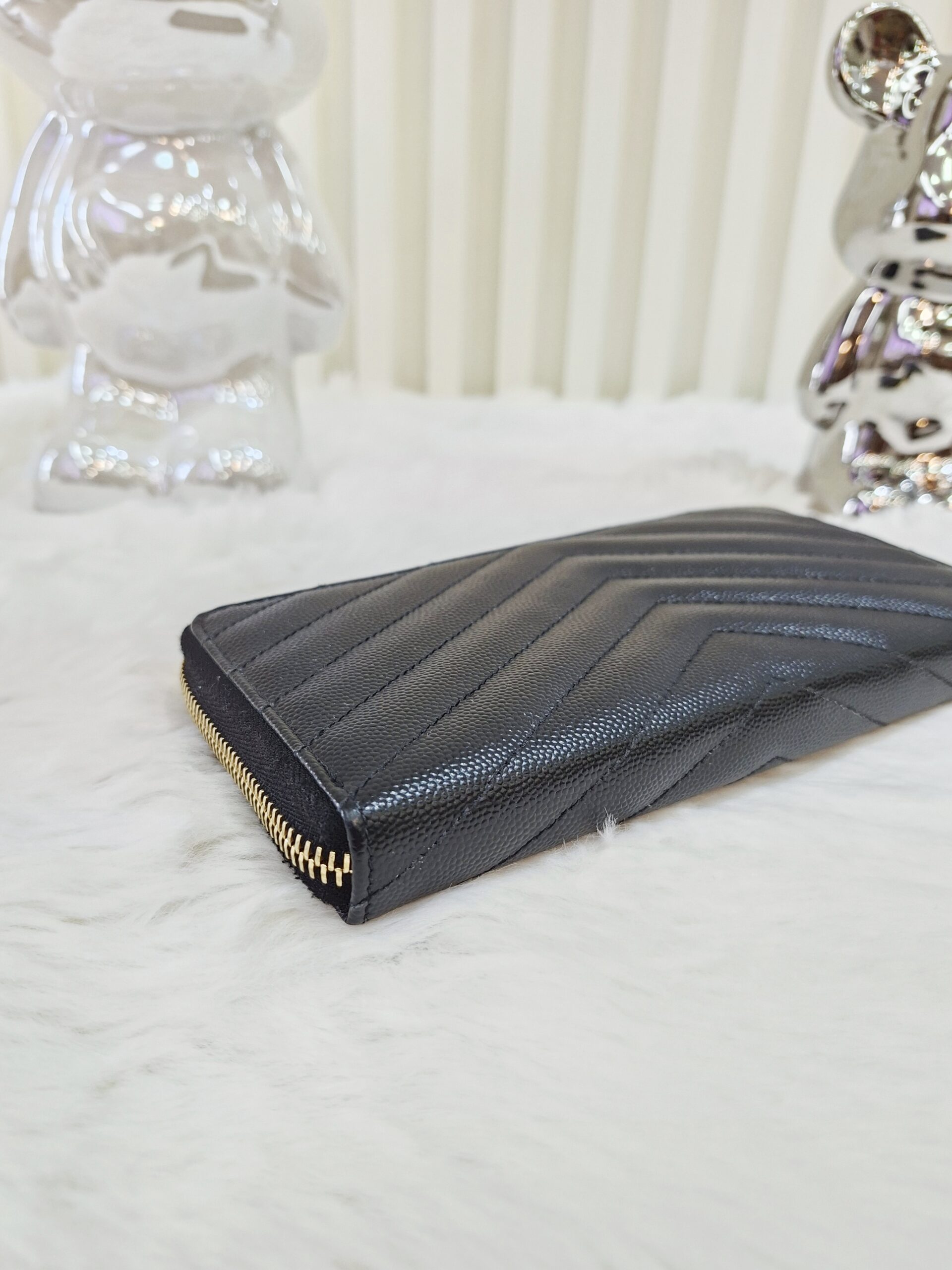 ysl black all zip long wallet ghw ysl black all zip long wallet ghw
