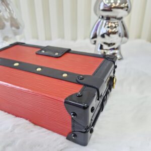 lv petite malle red epi leather ghw