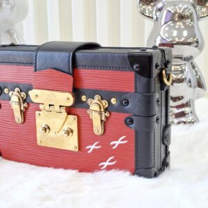 lv petite malle red epi leather ghw