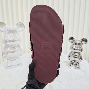 valentino garavani atelier 03 rose flat sandals burgundy size 35.5