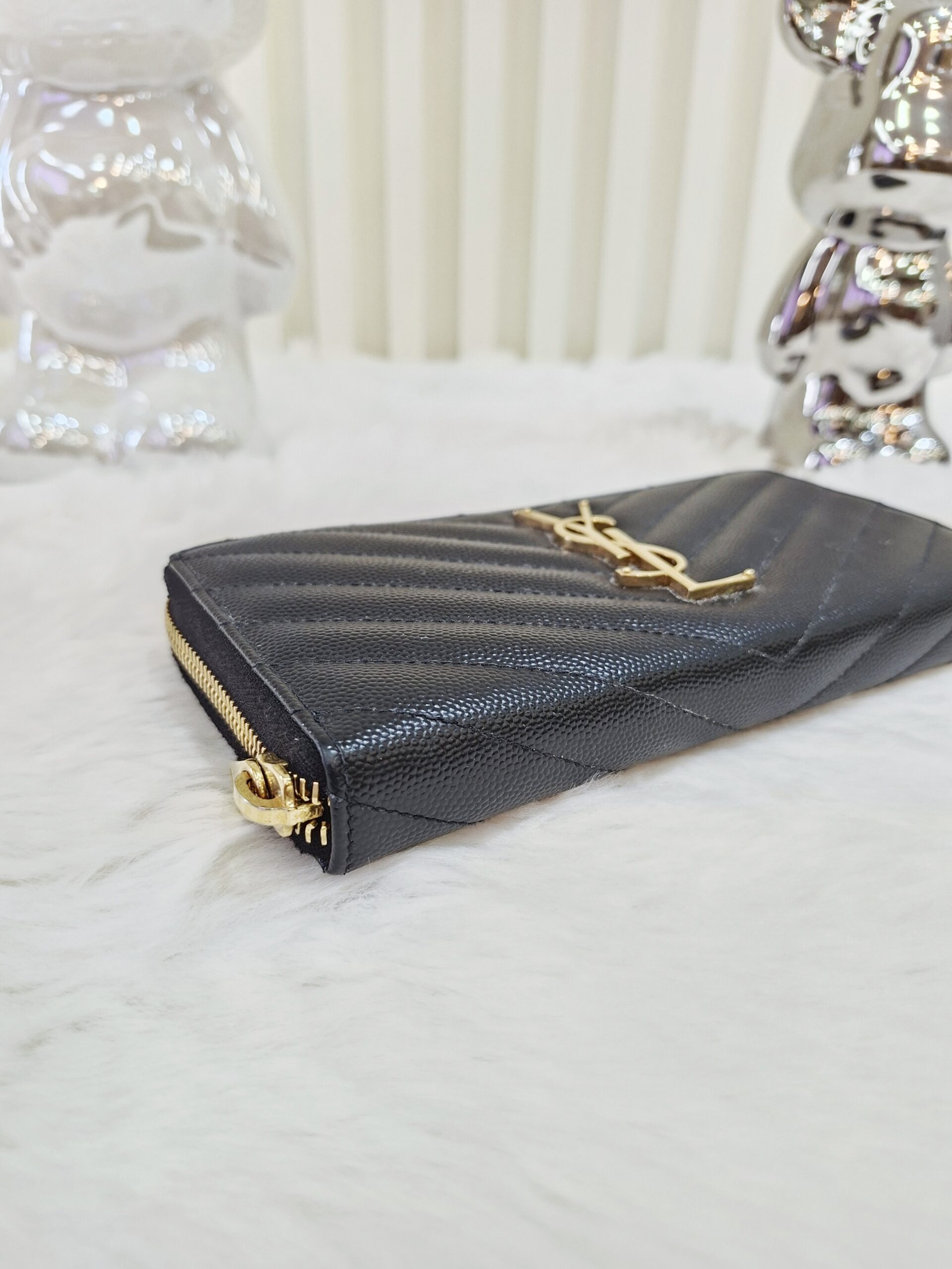 ysl black all zip long wallet ghw ysl black all zip long wallet ghw