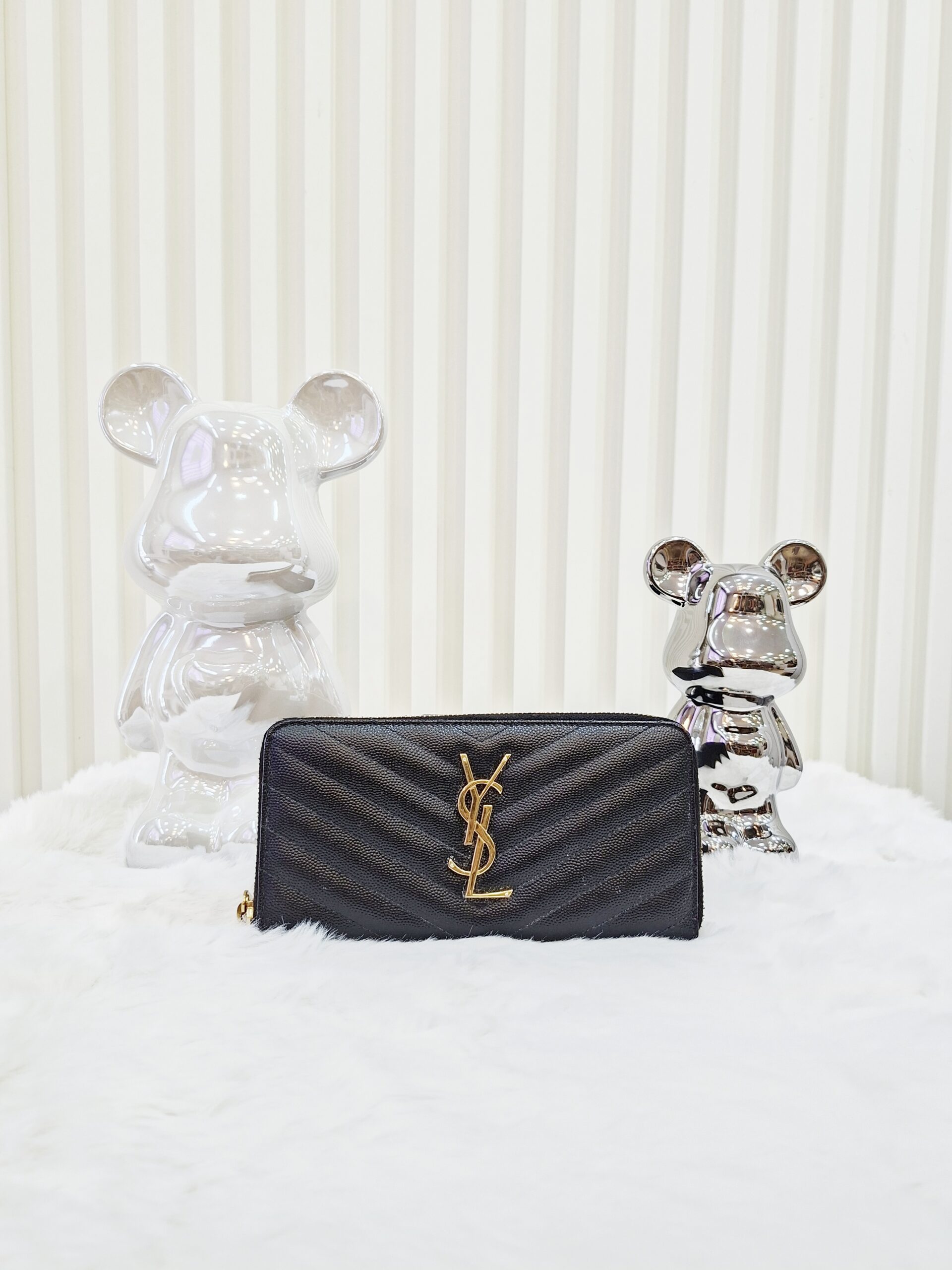 ysl black all zip long wallet ghw ysl black all zip long wallet ghw