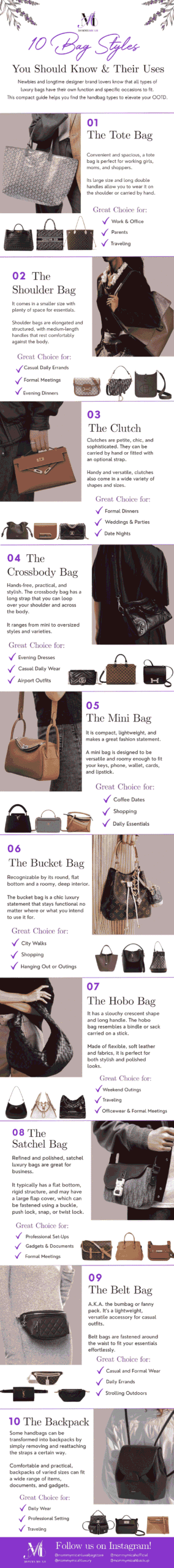 10 Bag Styles You Should Know and Their Uses 10 bag styles you should know and their uses