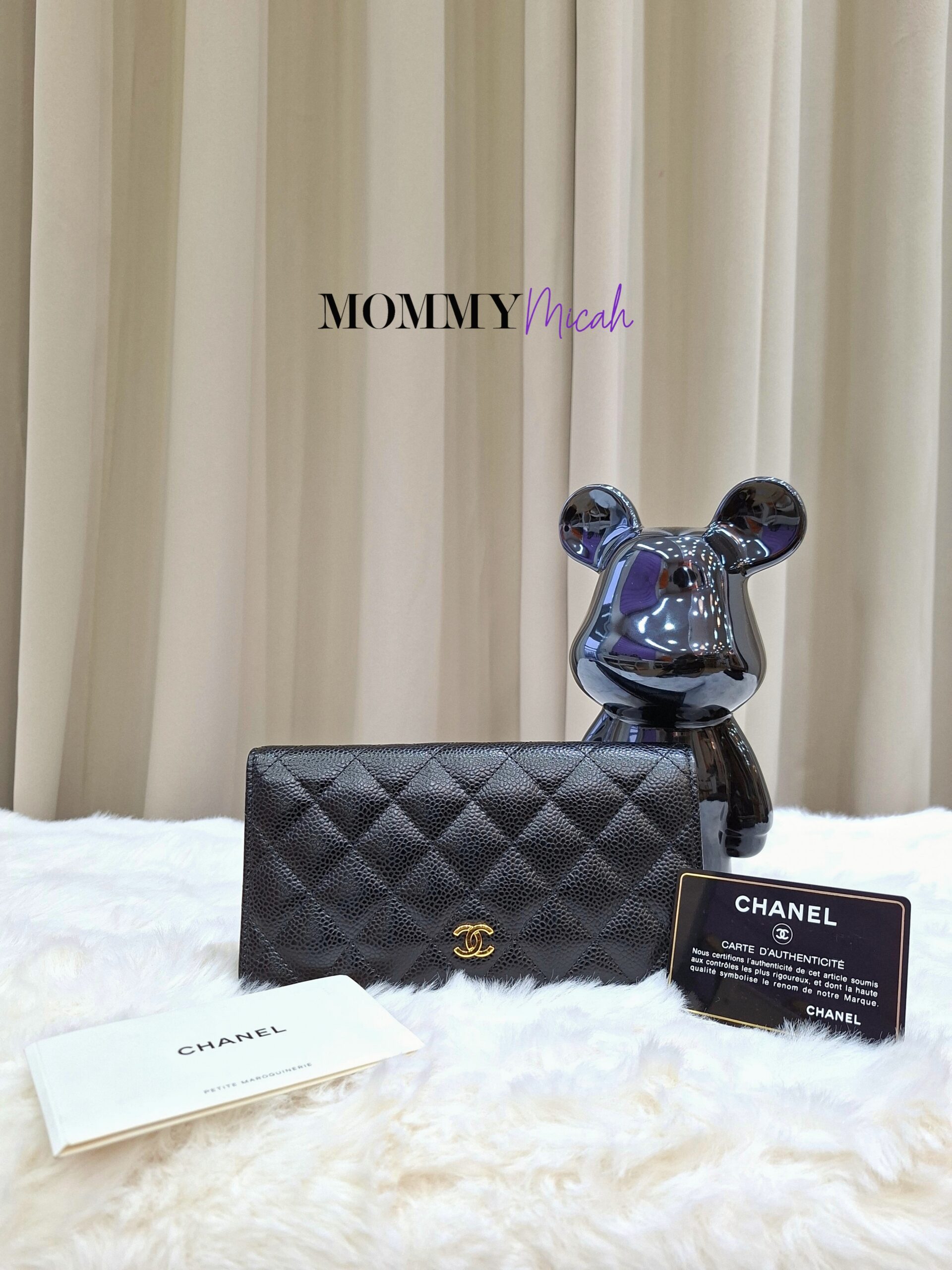 Chanel Bifold Long Wallet Caviar Leather Chanel Bifold Long Wallet Caviar Leather