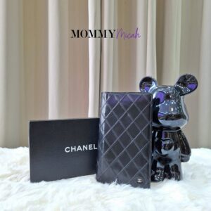 Home Chanel Black Bifold Vintage Long Wallet