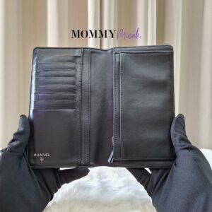 Chanel Black Bifold Vintage Long Wallet