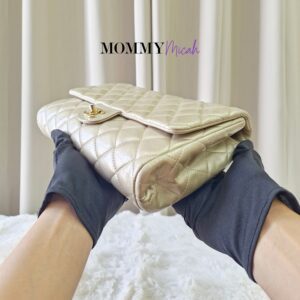 Chanel Pale Gold Flap Lambskin