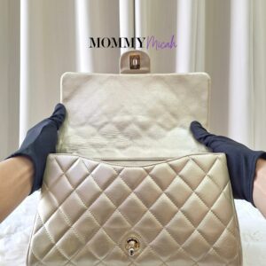 Chanel Pale Gold Flap Lambskin