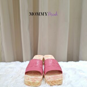 Gucci Pink Rubber Platform Slide Sandals