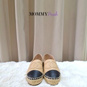 Chanel Espadrille Beige/Black Leather