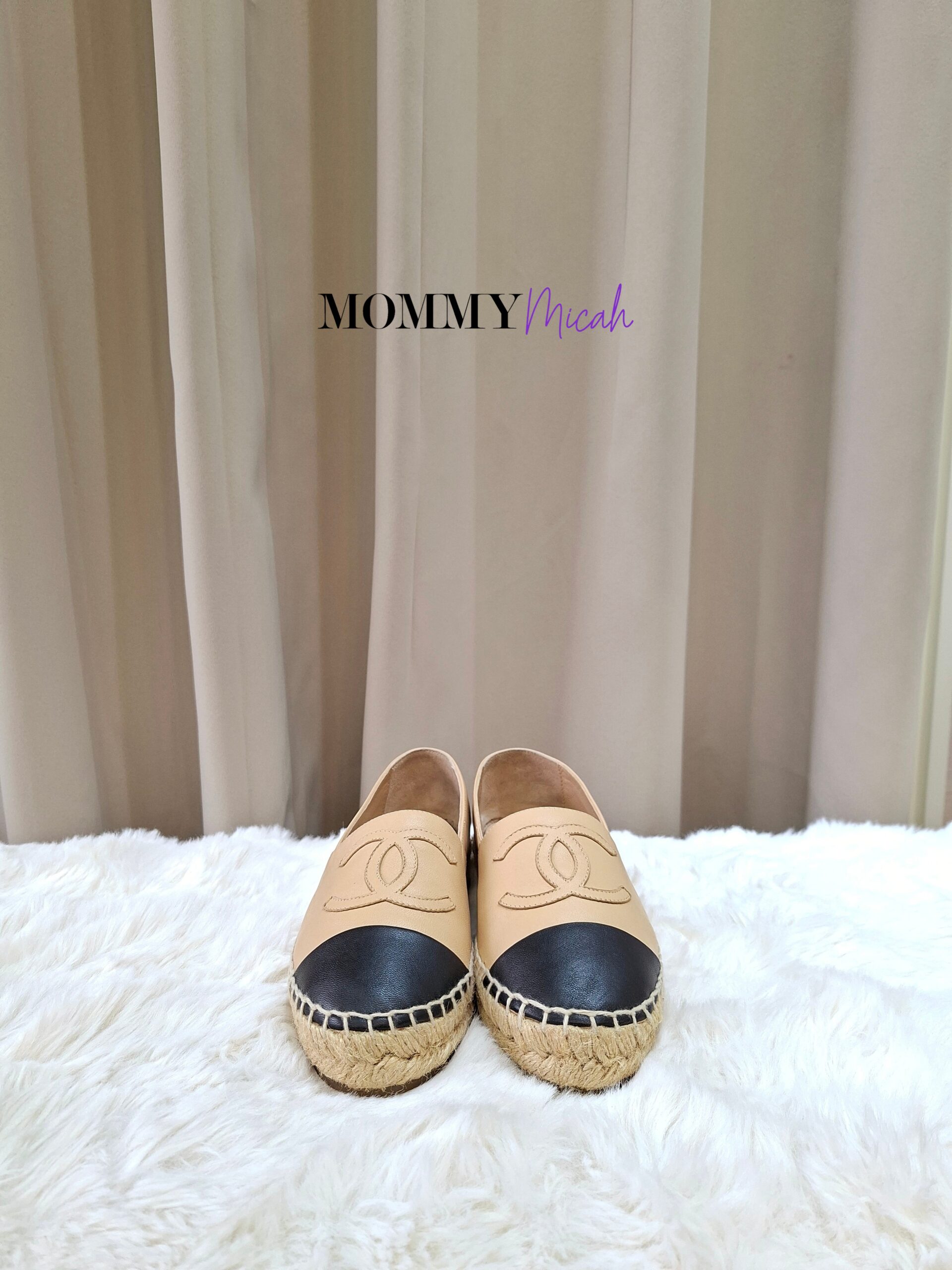 Chanel Espadrille Beige/Black Leather Chanel Espadrille Beige/Black Leather