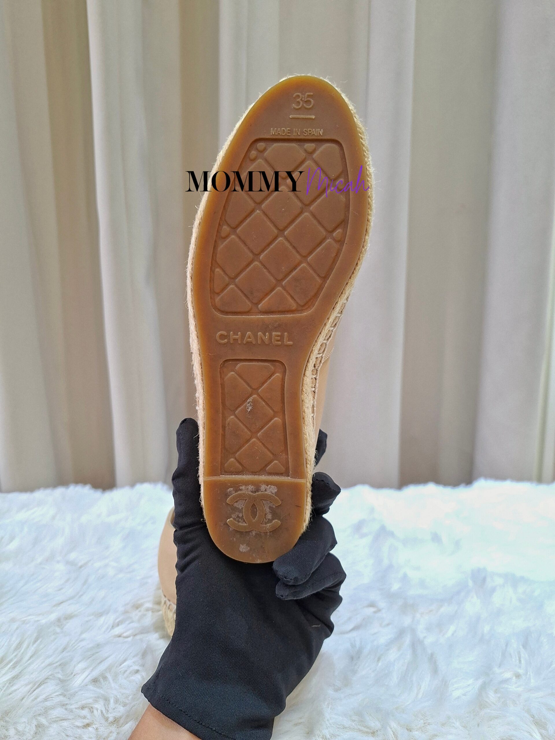 Chanel Espadrille Beige/Black Leather Chanel Espadrille Beige/Black Leather