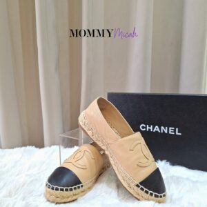 Chanel Espadrille Beige/Black Leather