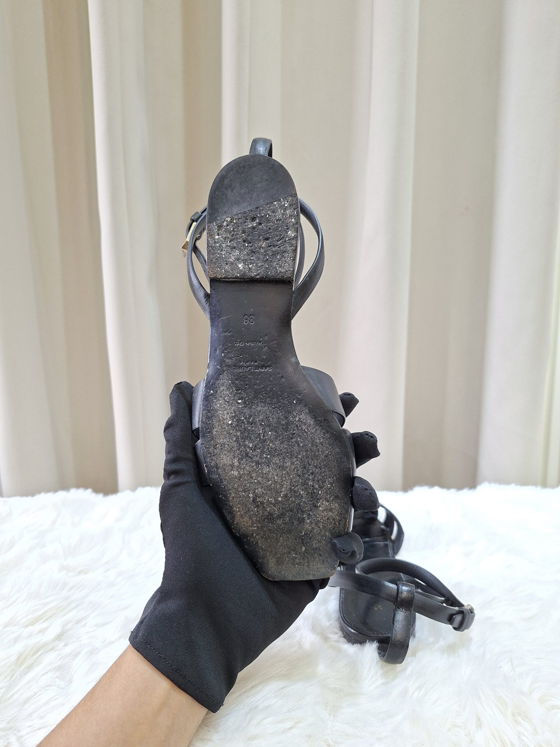 YSL Tribute Sandals Black YSL Tribute Sandals Black