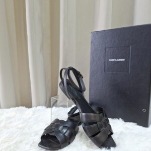 Home YSL Tribute Sandals Black SSL620090 Size 36 with care card, box in Great Condition 8.5/10