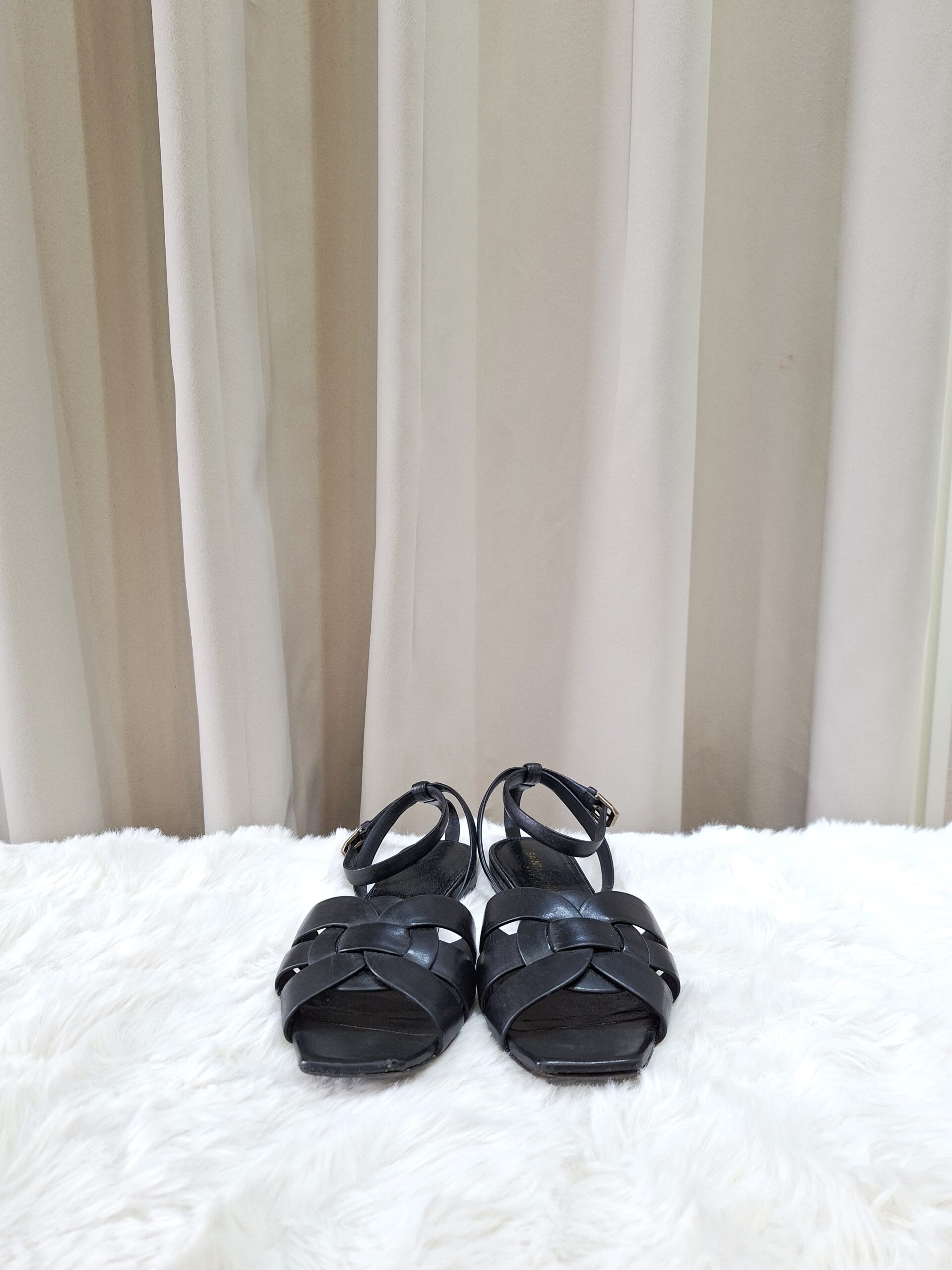 YSL Tribute Sandals Black YSL Tribute Sandals Black
