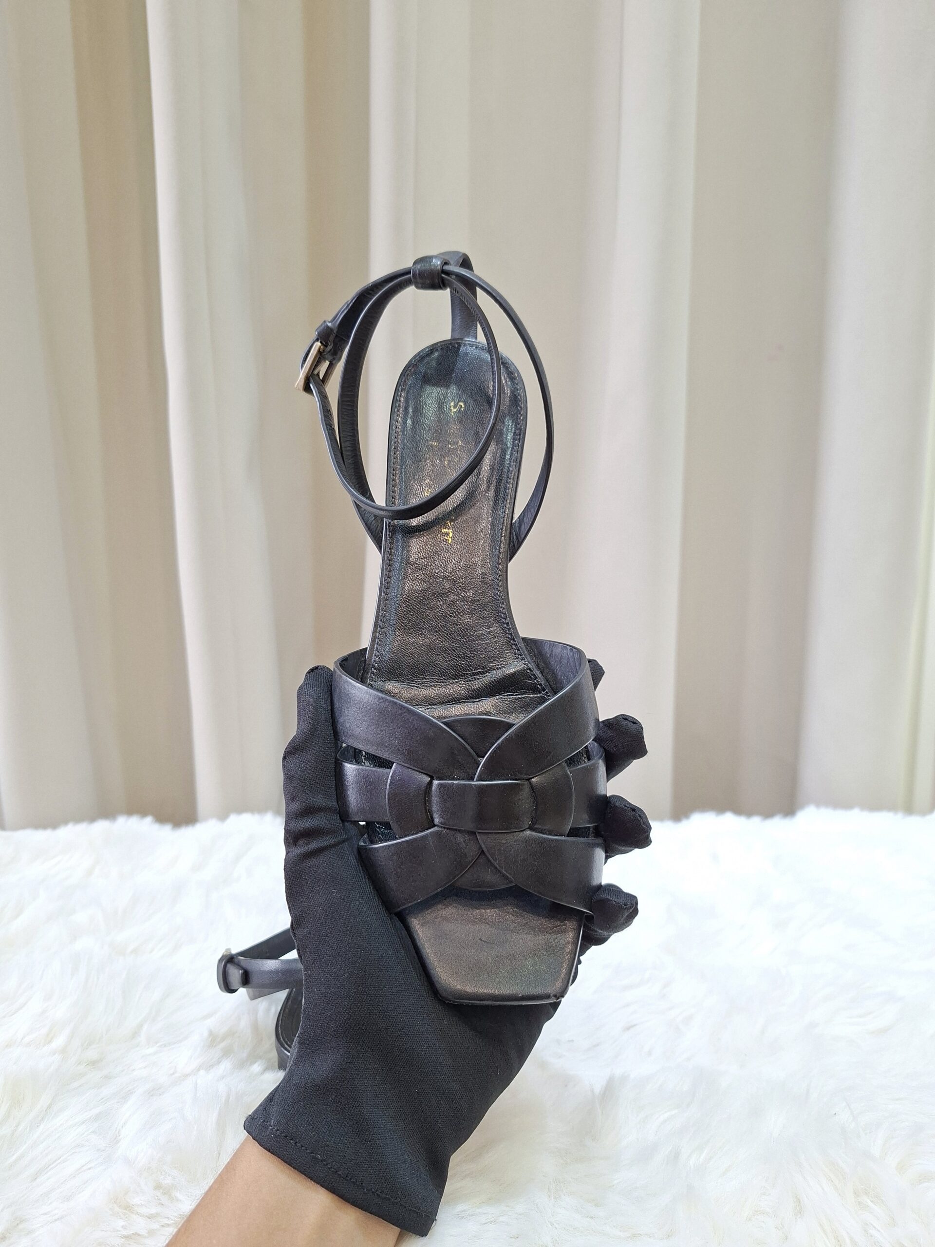 YSL Tribute Sandals Black YSL Tribute Sandals Black