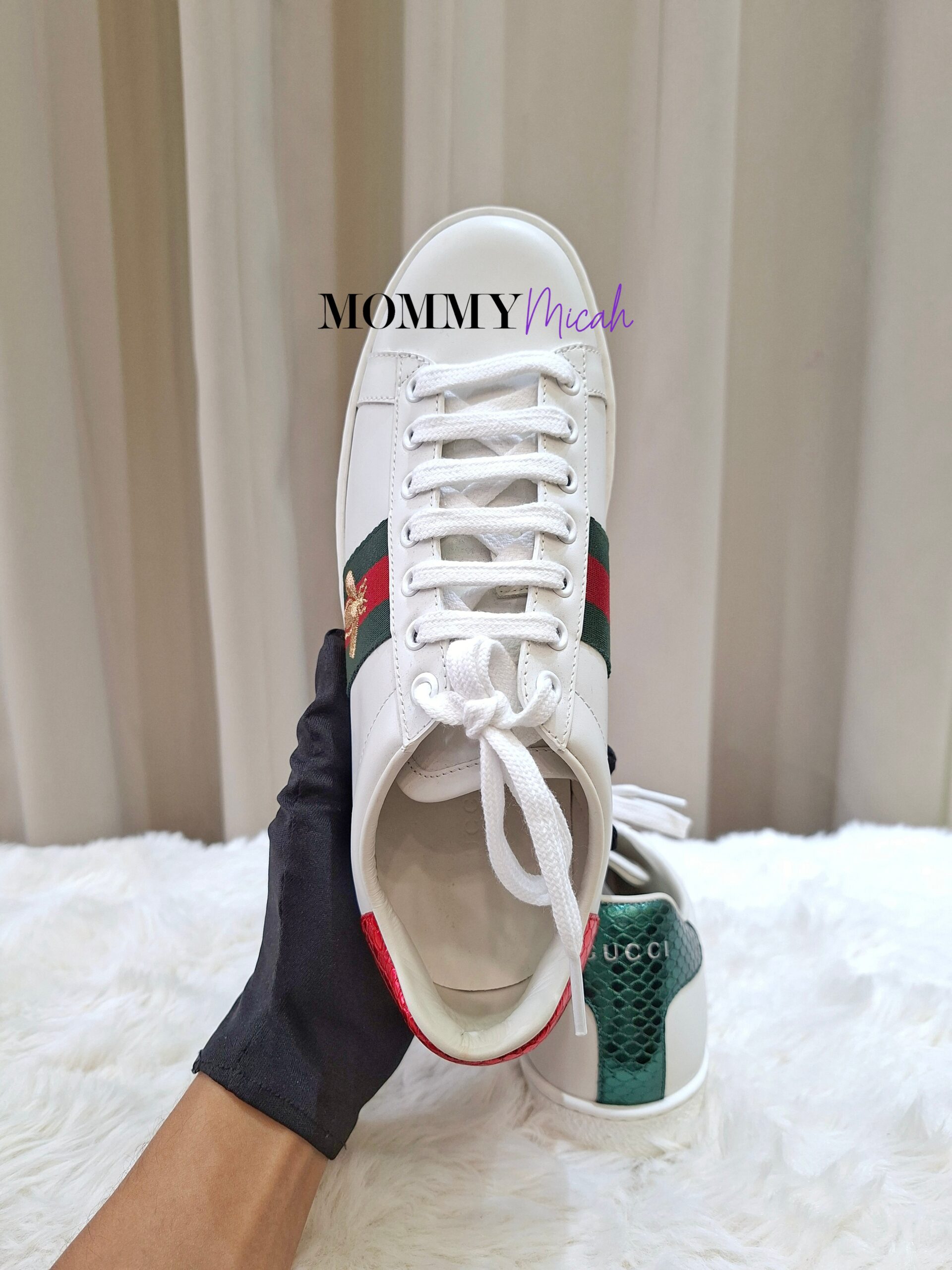 Gucci Ace Bee Web Stripe White Sneakers Gucci Ace Bee Web Stripe White Sneakers