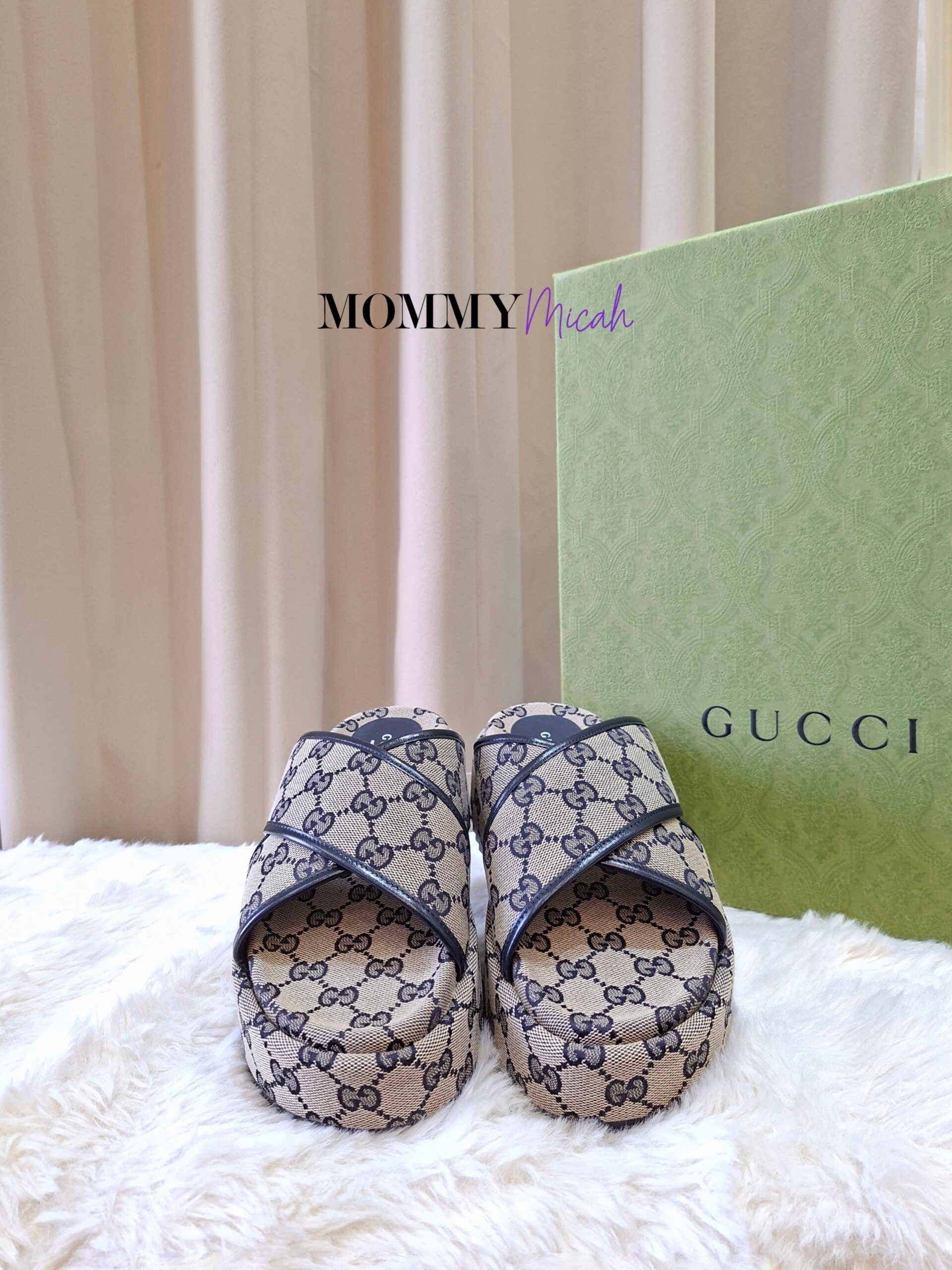Gucci GG Platform Slide Sandals Gucci GG Platform Slide Sandals