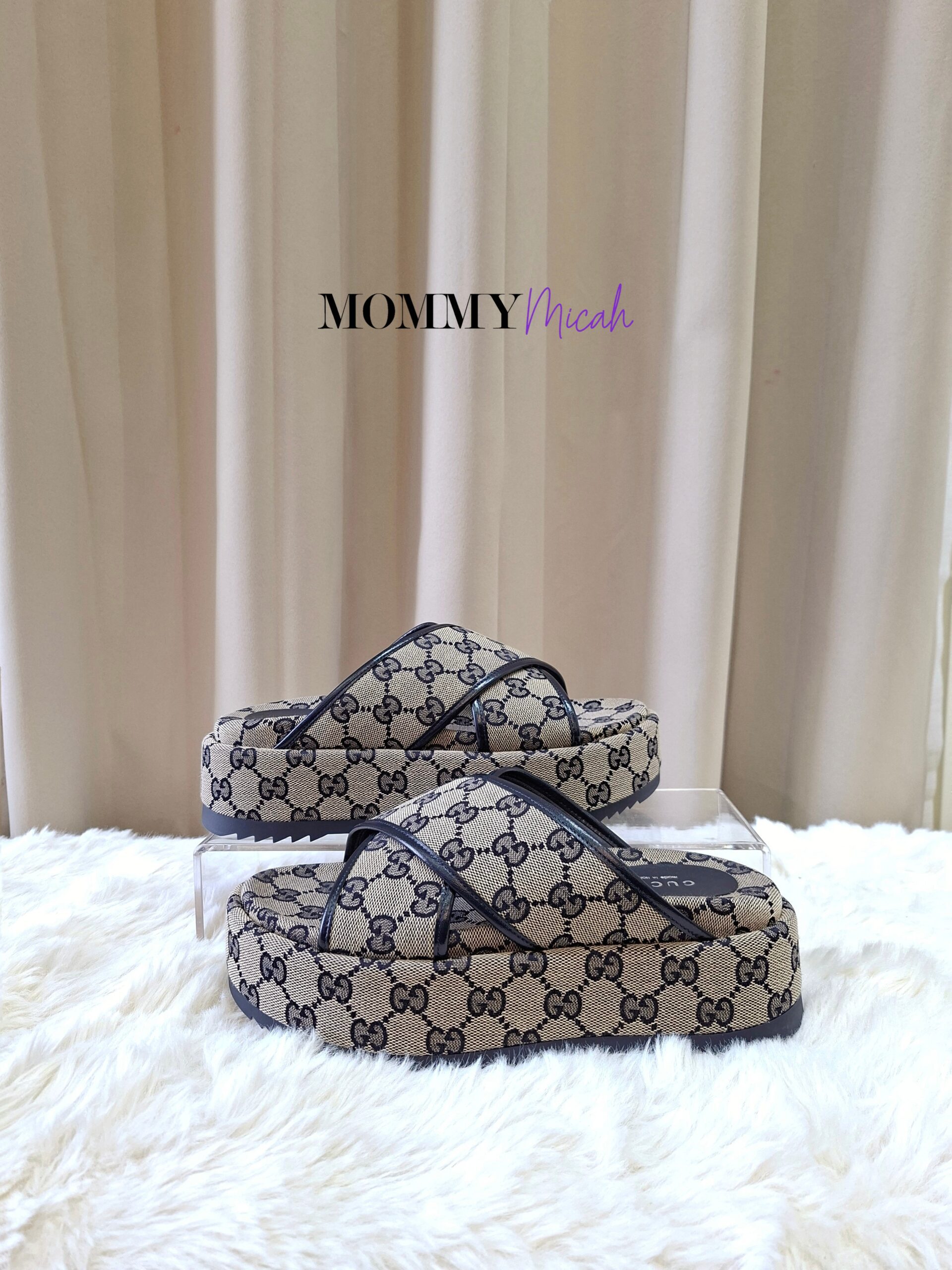 Gucci GG Platform Slide Sandals Gucci GG Platform Slide Sandals