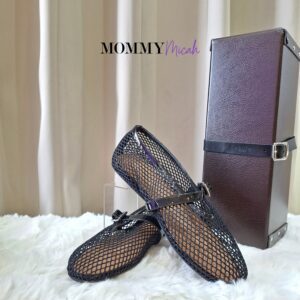 Alaia Fishnet Ballet Flat Shoes