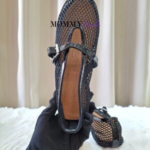 Alaia Fishnet Ballet Flat Shoes