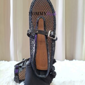 Alaia Fishnet Ballet Flat Shoes