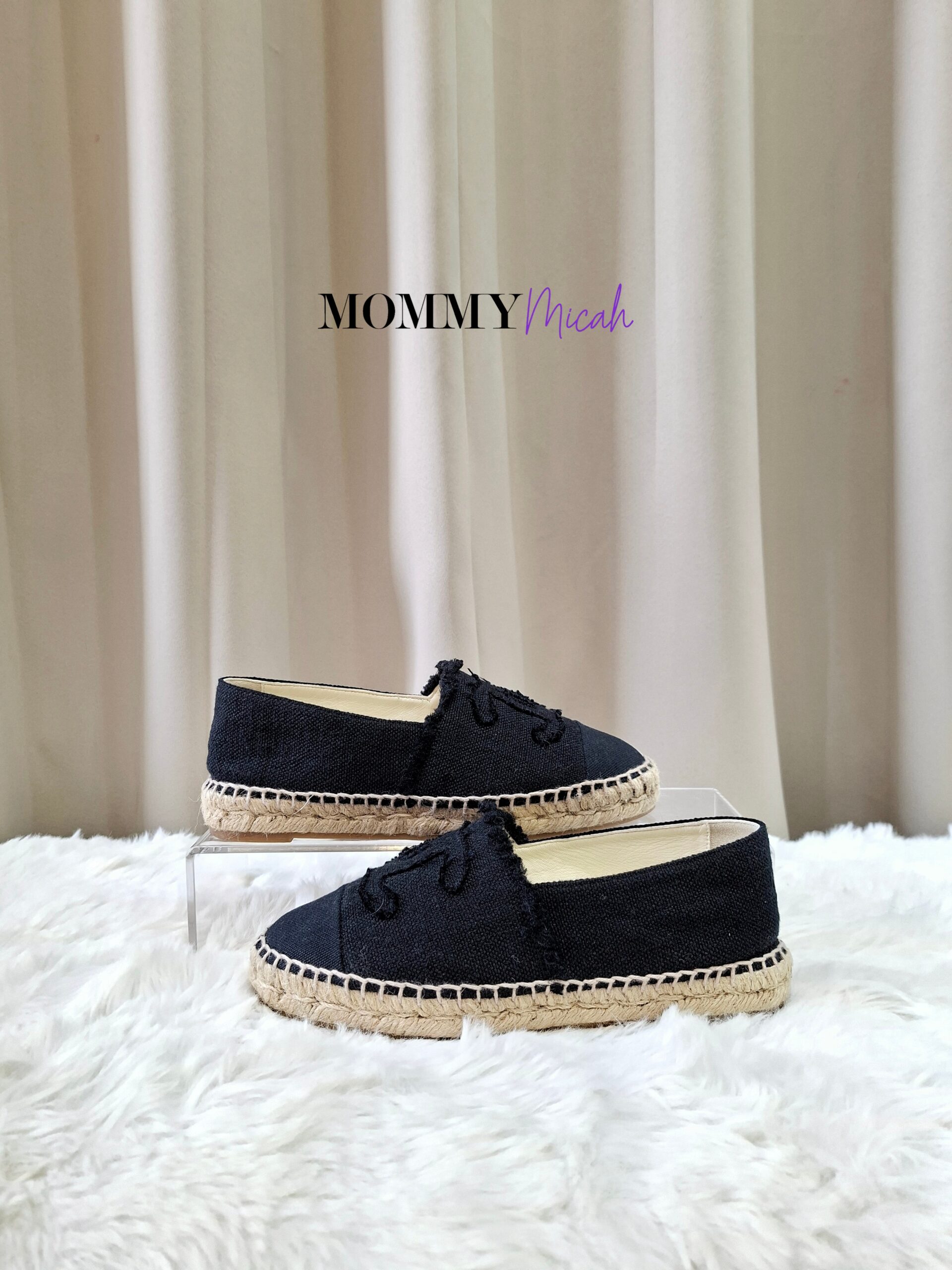 Chanel Espadrille Black Canvas Chanel Espadrille Black Canvas