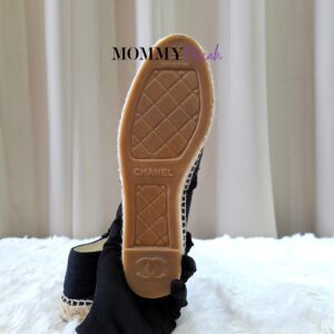 Chanel Espadrille Black Canvas