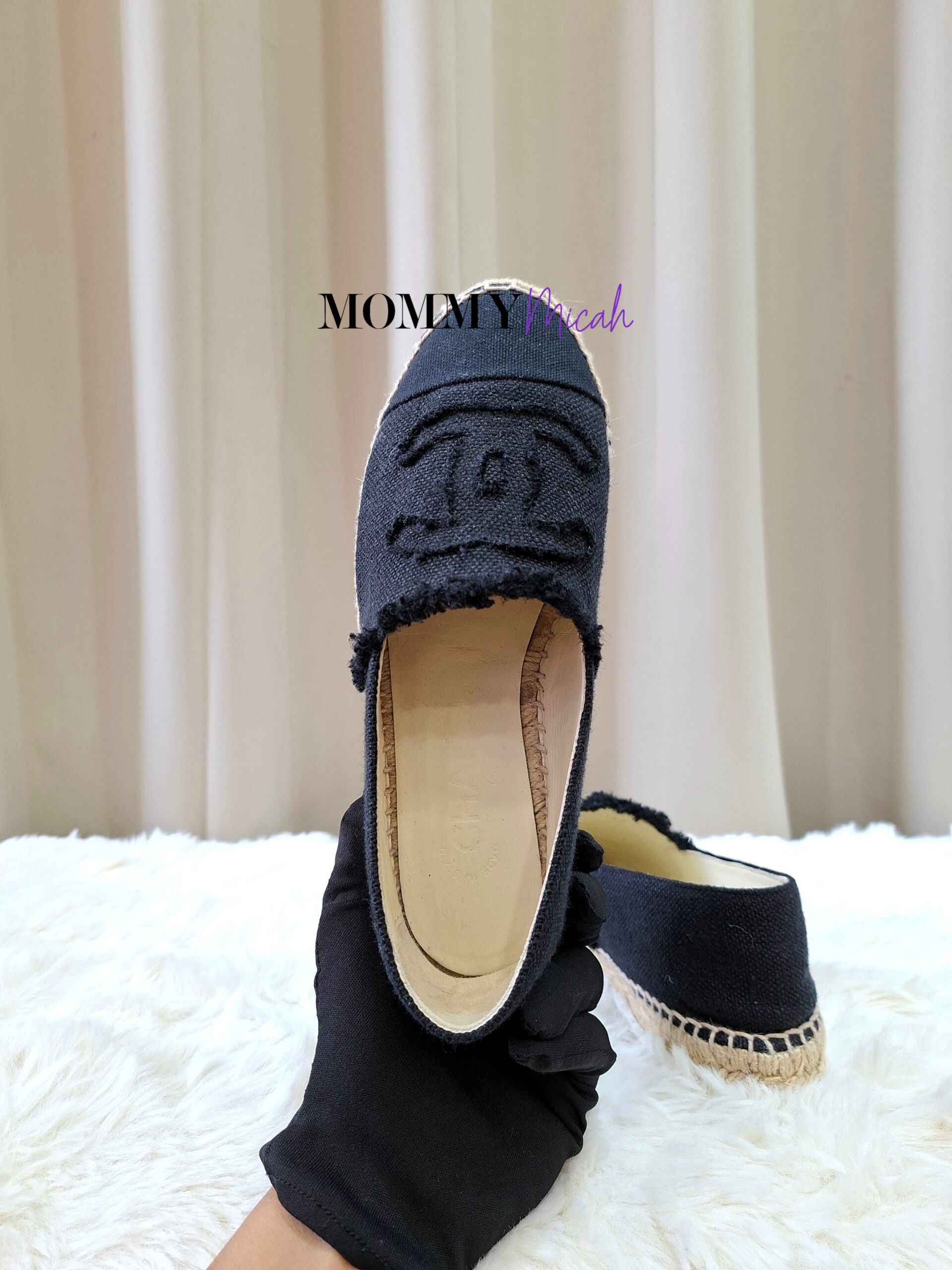Chanel Espadrille Black Canvas Chanel Espadrille Black Canvas