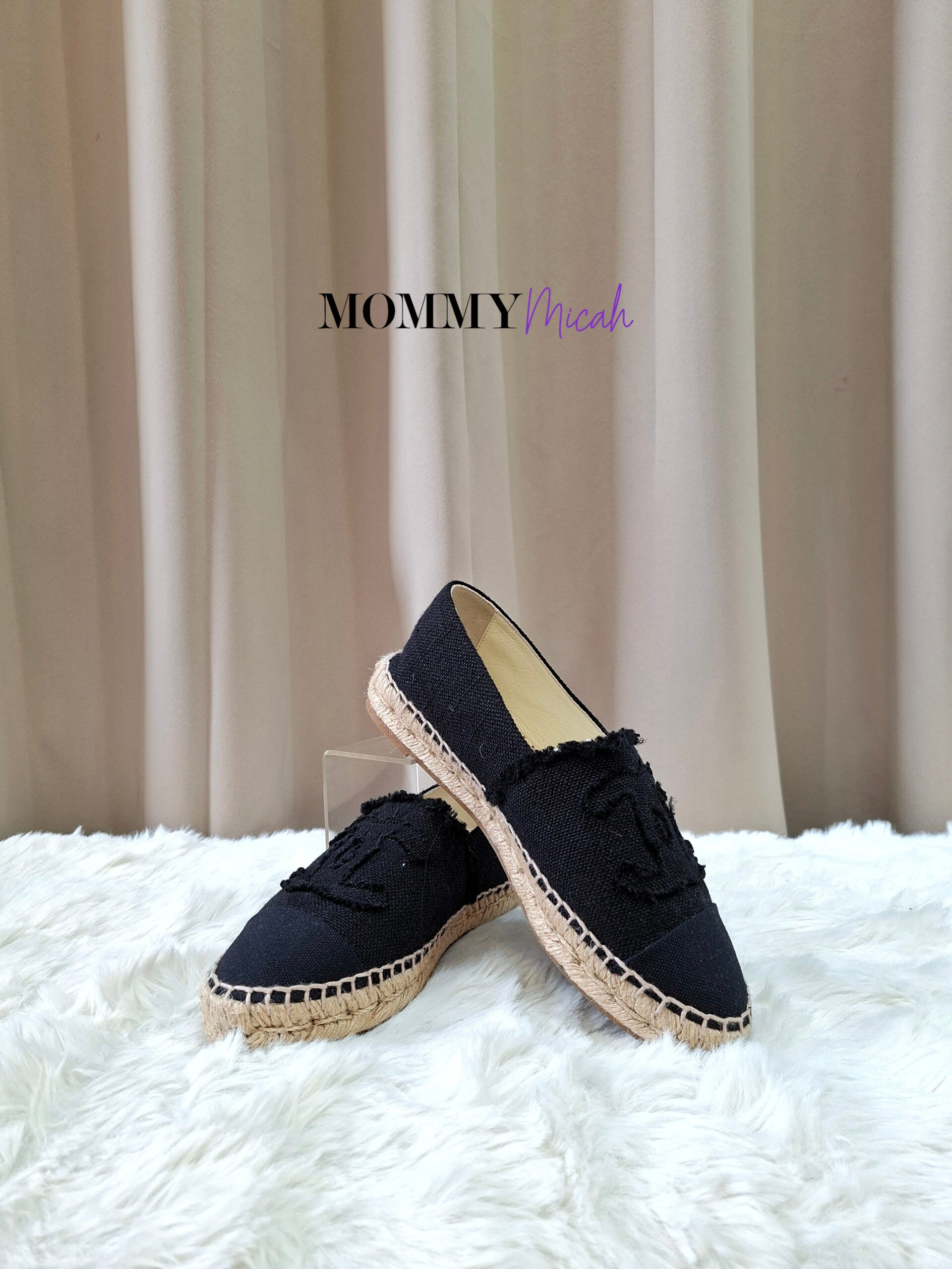 Chanel Espadrille Black Canvas Chanel Espadrille Black Canvas